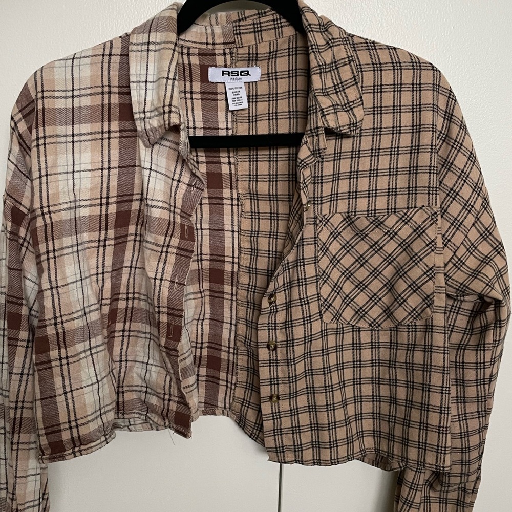 RSQ Women’s flannel Dual Print